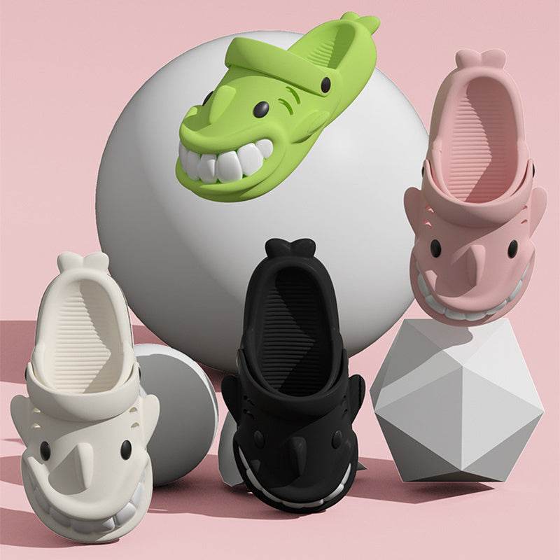 New Cute Funny Shark Slippers Summer Outerdoor Garden Shoes Indoor Non-Slip Floor Home Slipper - ProTrendyz