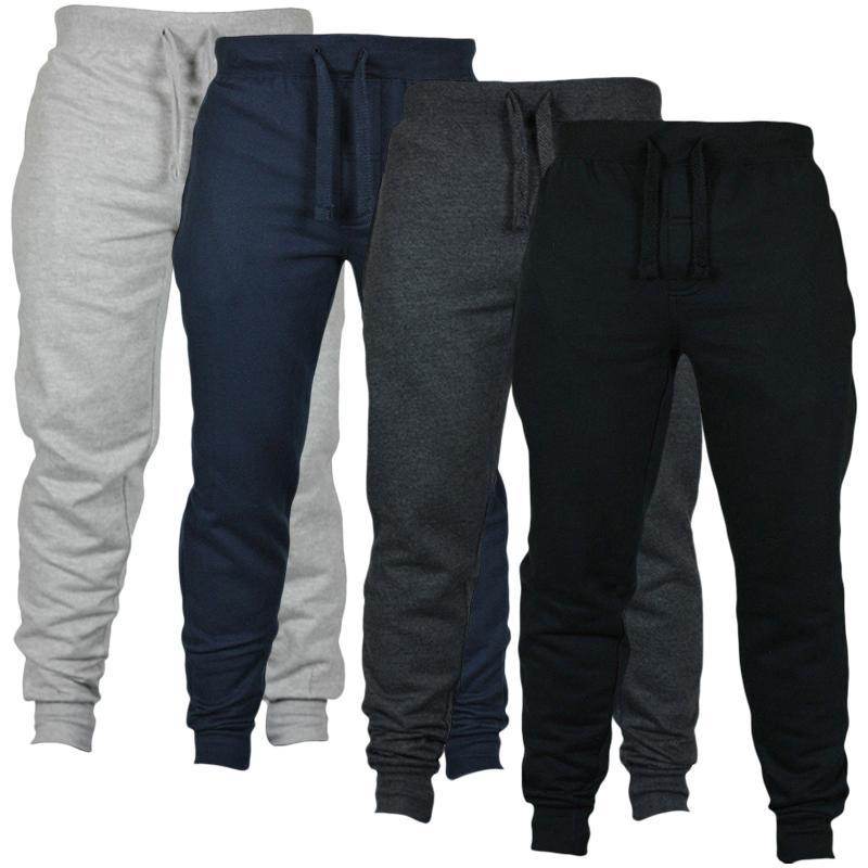 Men's Solid Color Drawstring Fleece Casual Pants - ProTrendyz
