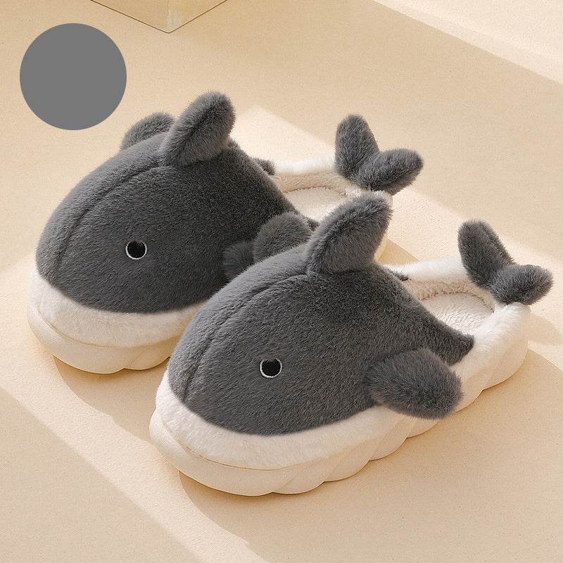Shark Slippers Soft Sole Furry Shoes Home Bedroom Slippers Women - ProTrendyz