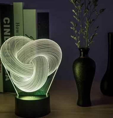 Twist Abstract LED 3D Night Light Touch Colorful Acrylic 3D Table Lamp Decoration Lighting Baby Sleeping Mood Lamp Best Gift - ProTrendyz