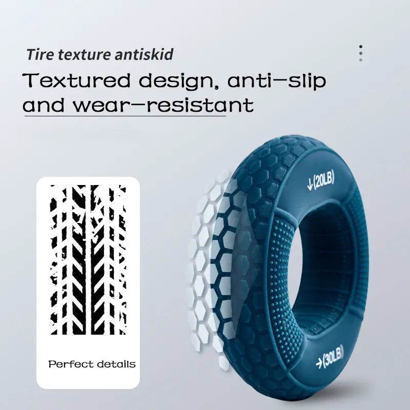 Hand Grip Strengthener, Grip Strength Trainer And Finger Exerciser Silicone Adjustable Hand Grip 20-80LB Gripping Ring Finger Forearm Trainer Carpal Expander Muscle Workout Exercise - ProTrendyz