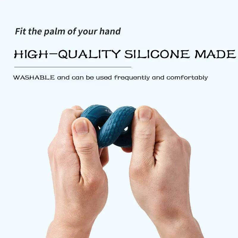 Hand Grip Strengthener, Grip Strength Trainer And Finger Exerciser Silicone Adjustable Hand Grip 20-80LB Gripping Ring Finger Forearm Trainer Carpal Expander Muscle Workout Exercise - ProTrendyz