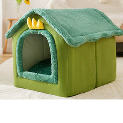 Foldable Dog House Pet Cat Bed Winter Dog Villa Sleep Kennel Removable Nest Warm Enclosed Cave Sofa Pets Supplies - ProTrendyz
