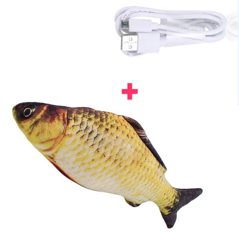 Electric Funny Cat Simulation Fish Beating Usb Jumping Cat Toy - ProTrendyz
