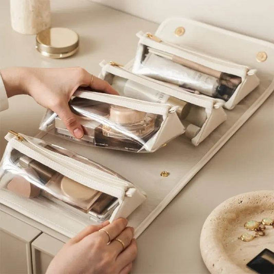 New Folding Cosmetic Bag Large Capacity Portable Handbag Waterproof Travel Storage Washing Bag For Women - ProTrendyz