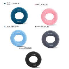 Hand Grip Strengthener, Grip Strength Trainer And Finger Exerciser Silicone Adjustable Hand Grip 20-80LB Gripping Ring Finger Forearm Trainer Carpal Expander Muscle Workout Exercise - ProTrendyz