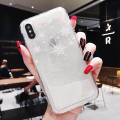 Compatible with Apple , Snowflakes Sands Mobile Shell Christmas - ProTrendyz