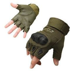 Tactical Gloves Army Military Men Gym Fitness Riding Half Finger Rubber Knuckle Protective Gear Male Tactical Gloves - ProTrendyz