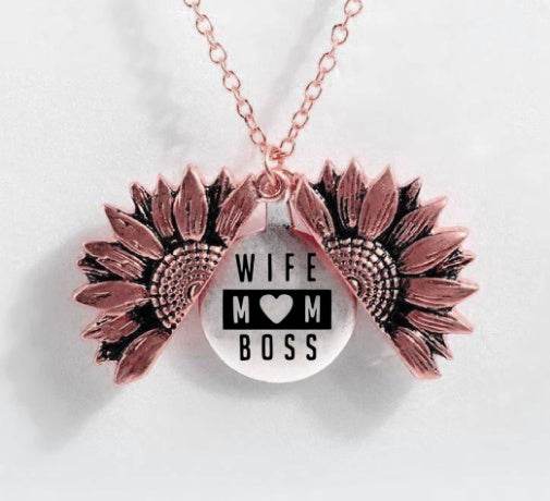 Sunflower Double-layer Lettering Necklace - ProTrendyz