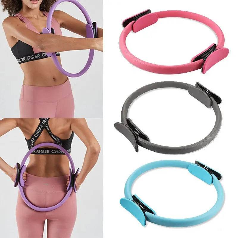 Yoga Fitness Pilates Ring Women Girls Circle Magic Dual Exercise Home Gym Workout Sports Lose Weight Body Resistance US - ProTrendyz