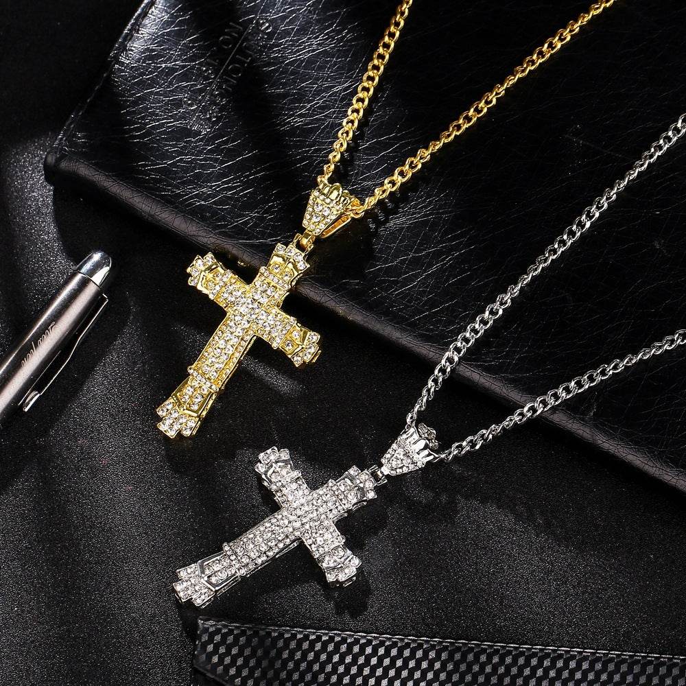 Iced Out Mens Cross Necklace - ProTrendyz