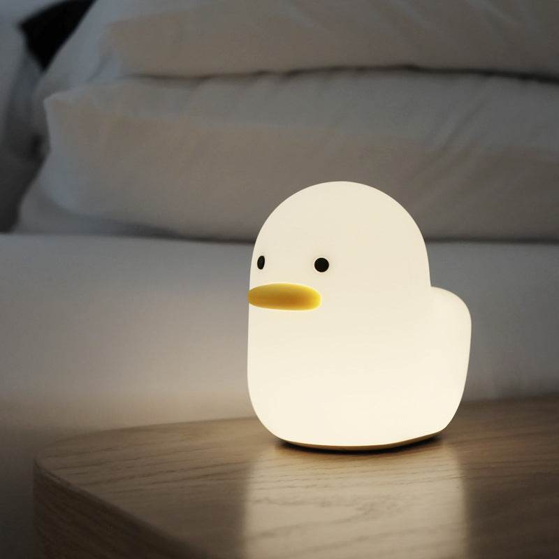 Nordic Cute Lovely Cartoon Dull Duck Led Night Light Silicone USB Charging NightLight Holiday Gifts Kids Room Bedside Bedroom - ProTrendyz