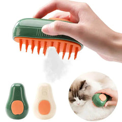 Steamy Cat Brush Cat Dog Grooming Comb Electric Self Cleaning Steam Cat Brush For Massage Avocado Shape Pet Spray Cat Grooming - ProTrendyz