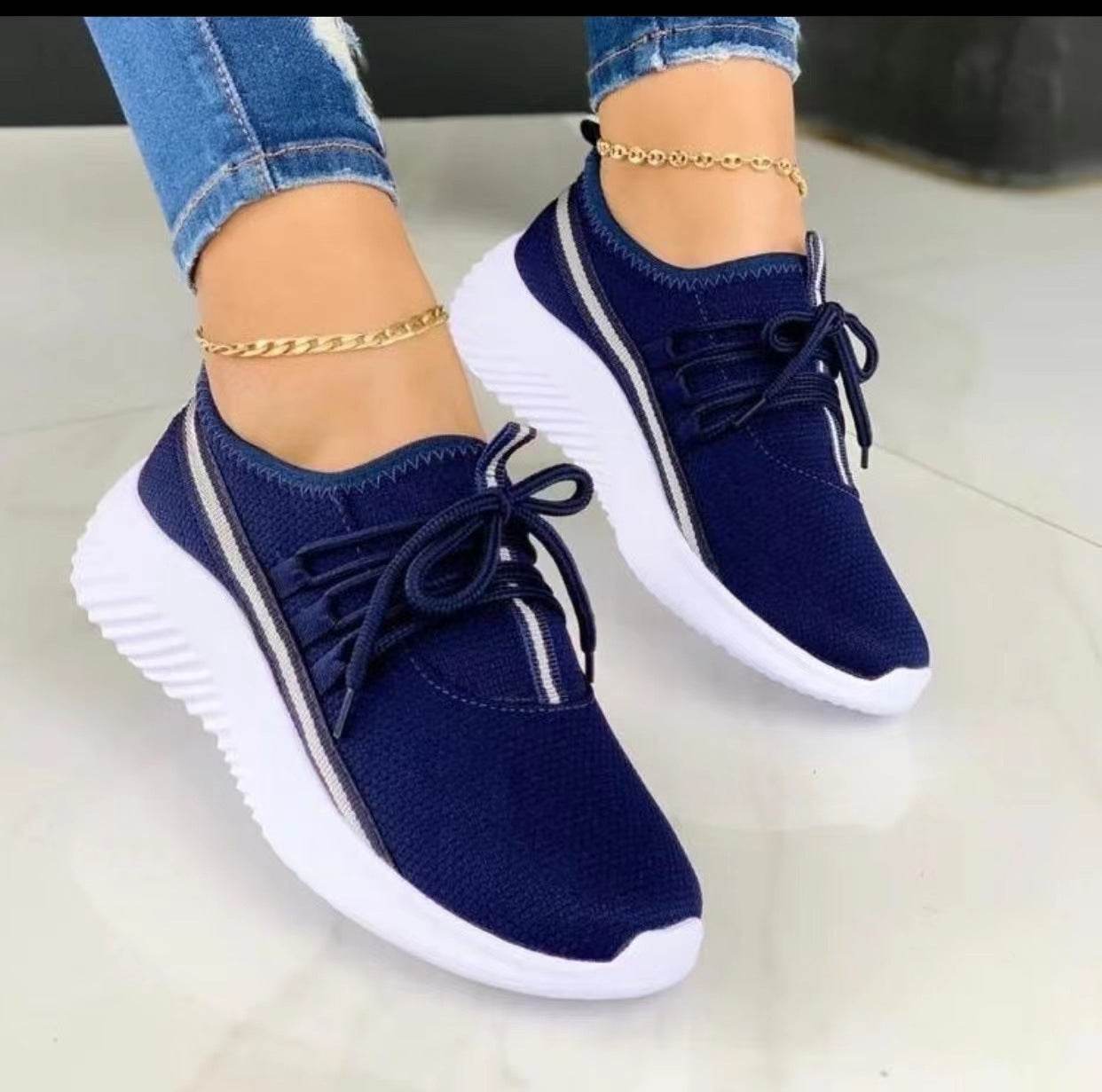 Stripe Sneakers For Women Sports Shoes - ProTrendyz