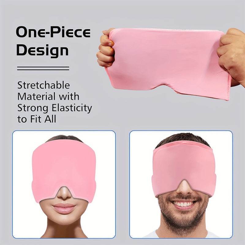 Ice Compress Headache Eye Mask Hat Relief For Migraines, Stress, And Tension Massage Tool - ProTrendyz