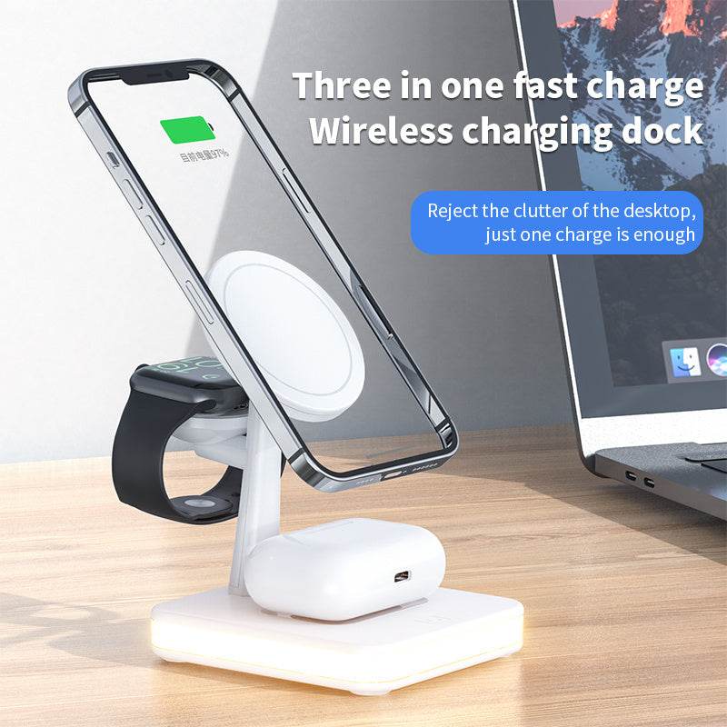 4 In 1 Magnetic Wireless Charger Stand Fast Charging Dock Station - ProTrendyz
