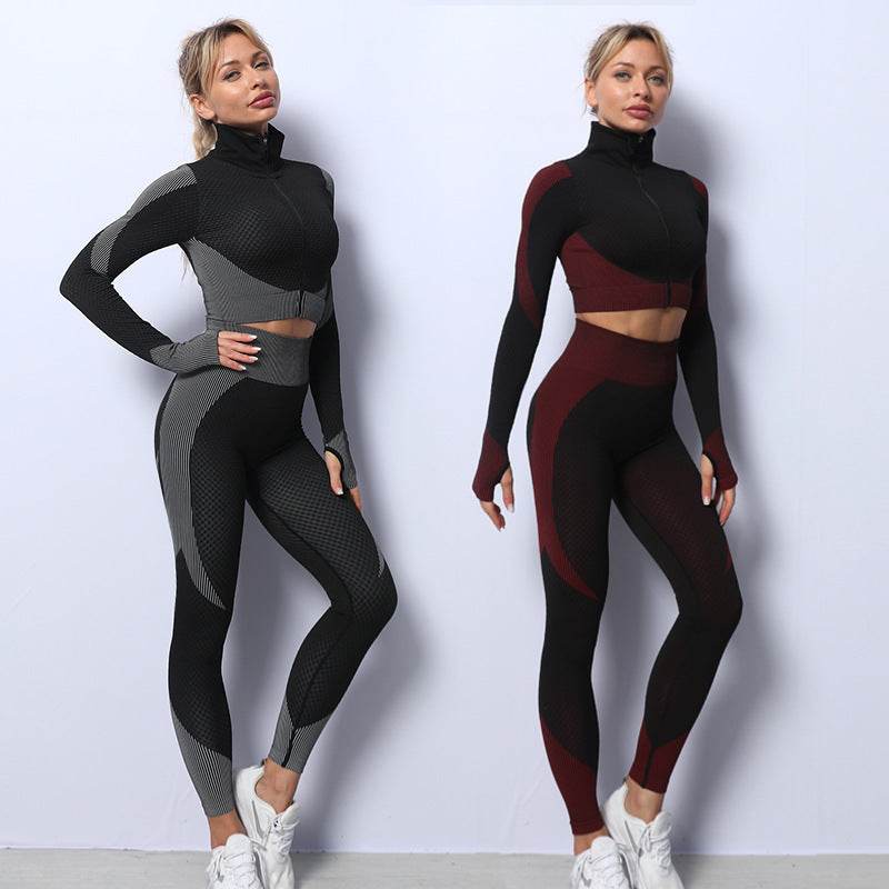 3PCS Yoga Set Seamless Sport Set Women Gym Clothing Leggings Women Crop Top Sports Bra Women Fitness Gym Set Womens Outfits Tracksuit - ProTrendyz