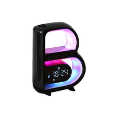 2025 New B-Shaped Bluetooth Speaker Multifunctional Smart Music Rhythm Lighting Phone Wireless Charger TF Card AUX Input Standard Mode - ProTrendyz