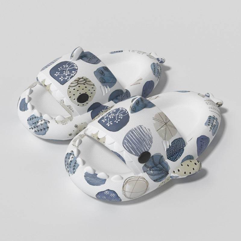 Lovers Shark Slippers Heart Print Shoes Women Men - ProTrendyz