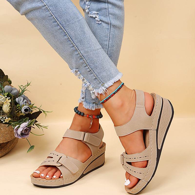 Wedge Sandals Summer Velcro Platform Shoes Women - ProTrendyz