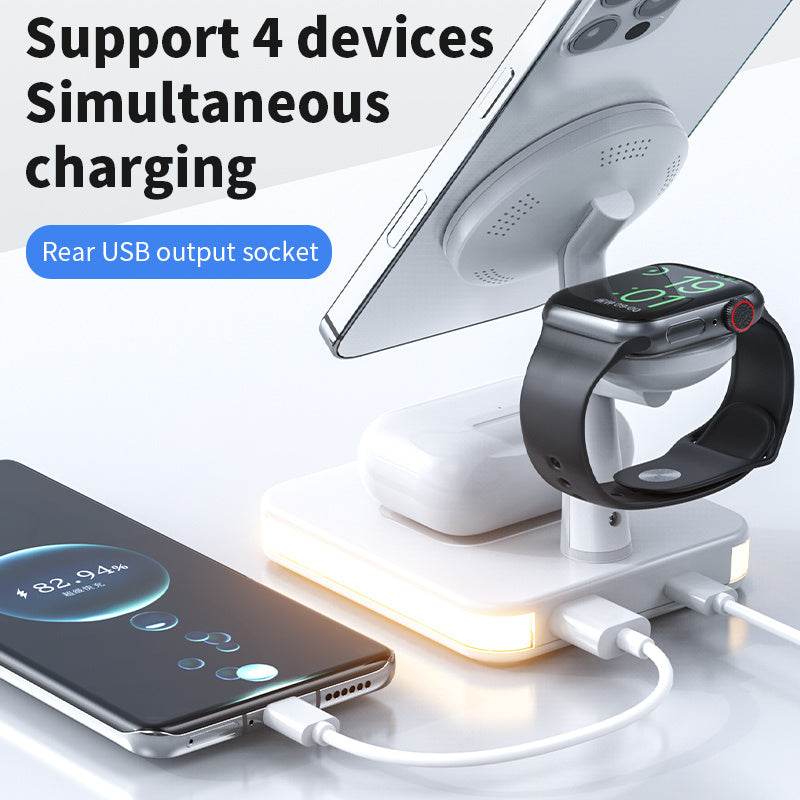 4 In 1 Magnetic Wireless Charger Stand Fast Charging Dock Station - ProTrendyz