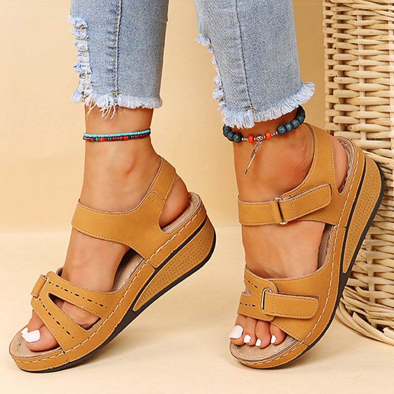 Wedge Sandals Summer Velcro Platform Shoes Women - ProTrendyz
