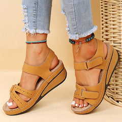 Wedge Sandals Summer Velcro Platform Shoes Women - ProTrendyz