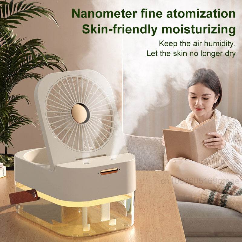 Humidifier Spray Fan Portable Fan Air Cooler Air Humidifier USB Mist Fan Desktop Fan With Night Light For Summer Home Appliance - ProTrendyz