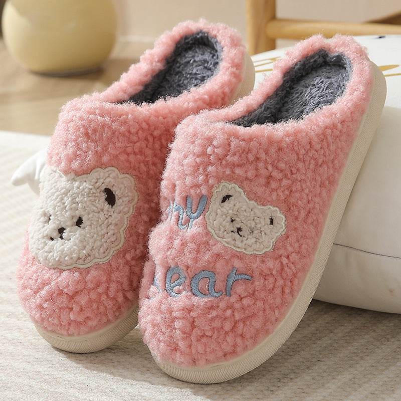 Bear Slippers Winter Warm House Shoes For Women Couple - ProTrendyz