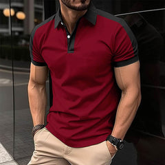 Men's Short Sleeve Business Shirt Summer Casual Polo Shirts - ProTrendyz