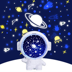 Galaxy Star Projector Starry Sky Night Light Astronaut Lamp Room Decr Gift Child Kids Baby Christmas Spaceman Projection - ProTrendyz