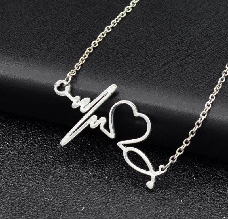Heartbeat Necklace Women Love Heart Necklaces - ProTrendyz