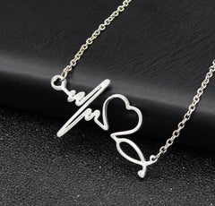 Heartbeat Necklace Women Love Heart Necklaces - ProTrendyz