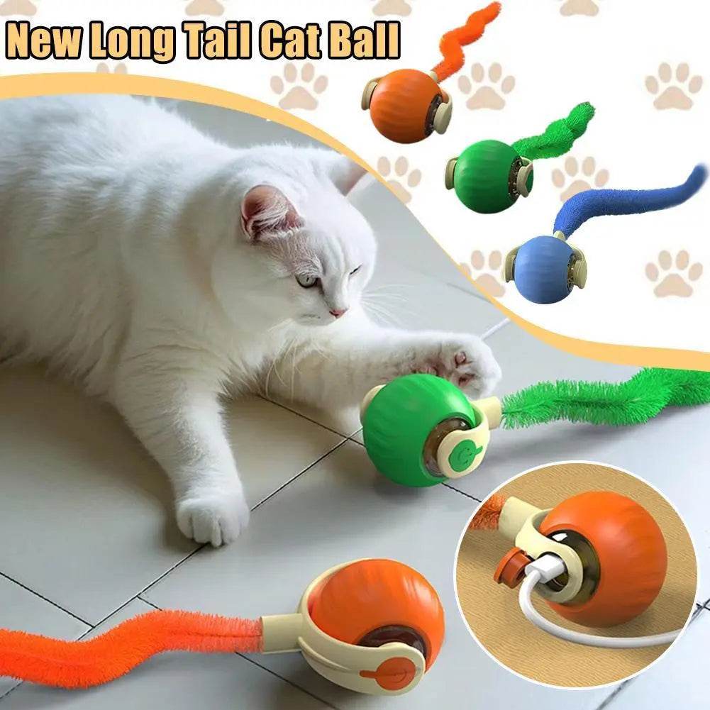 Pet Tug Ball Toy Motion-Activated Interactive Pets Cat Rolling Ball Toy With Bird Chirping Sound Pet Kitten Teaser Game Pet Products - ProTrendyz
