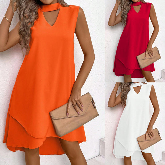 Casual Comfortable Asymmetrical And Loose-fitting Dress