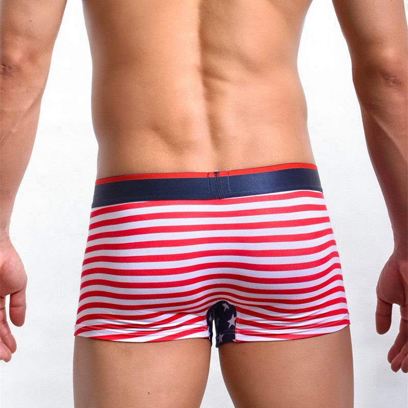 American flag printed ribbed boxers - ProTrendyz
