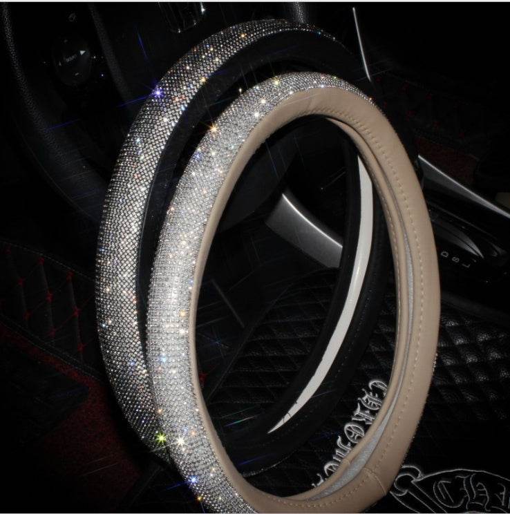 Car steering wheel handle set Four seasons universal really cute feminine cartoon leather anti-slip handle - ProTrendyz