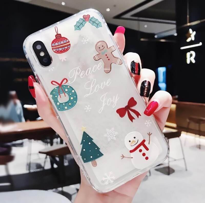 Compatible with Apple , Snowflakes Sands Mobile Shell Christmas - ProTrendyz