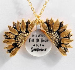 Sunflower Double-layer Lettering Necklace - ProTrendyz