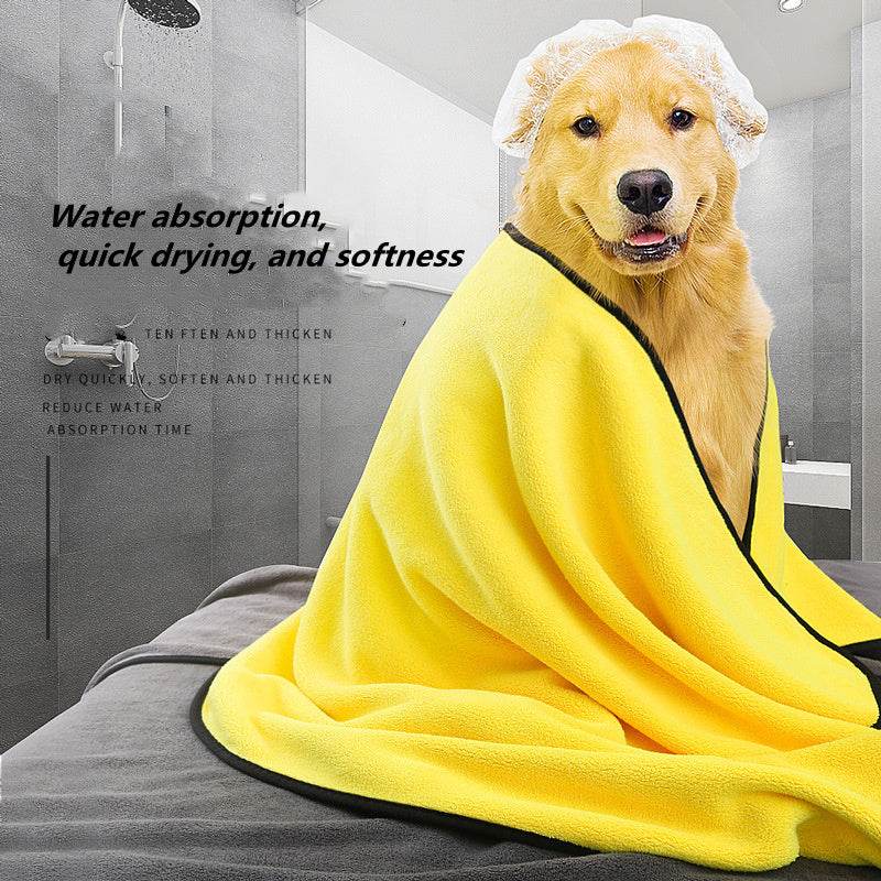 Dog Towels For Drying Dogs Drying Towel Dog Bath Towel, Quick-drying Pet Dog And Cat Towels Soft Fiber Towels Robe Super Absorbent Quick Drying Soft Microfiber Pet Towel For Dogs, Cats Yellow - ProTrendyz
