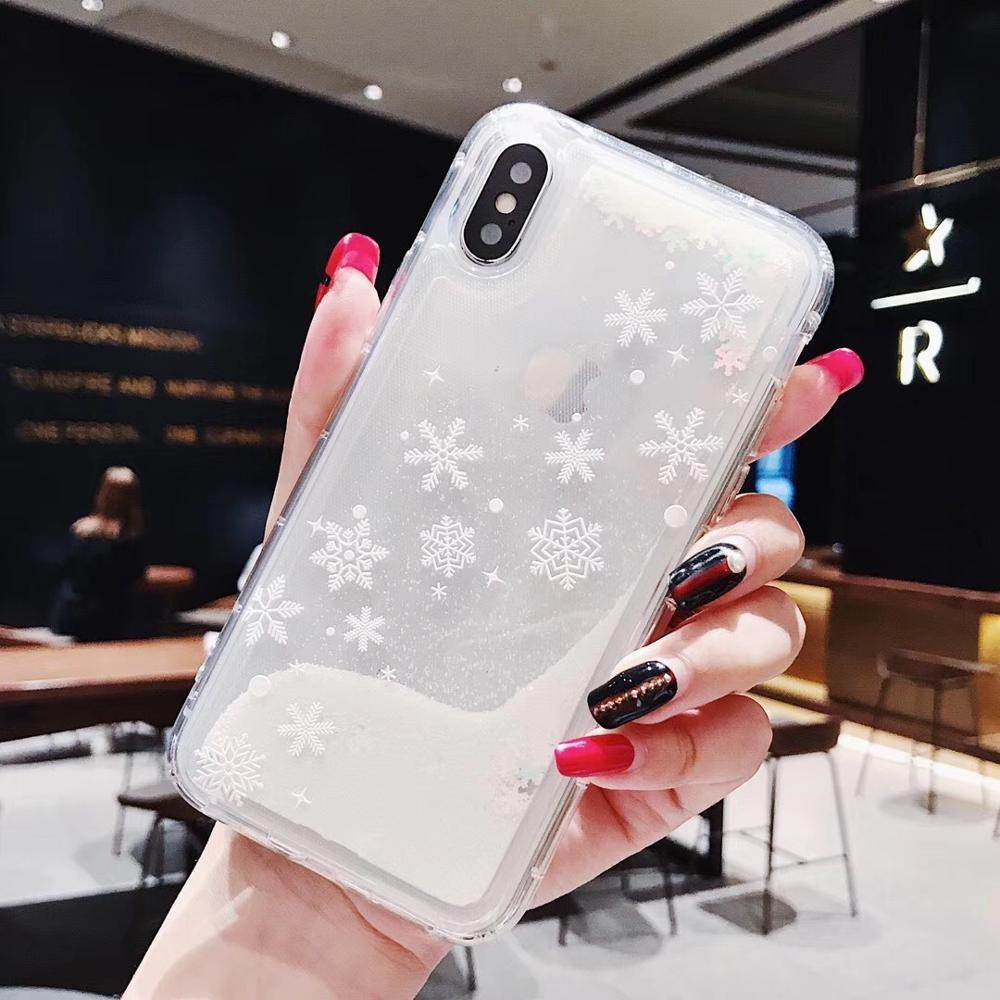 Compatible with Apple , Snowflakes Sands Mobile Shell Christmas - ProTrendyz
