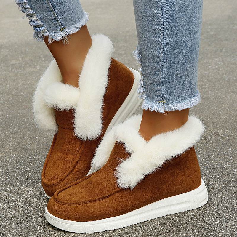 Snow Boots Warm Winter Shoes Plush Fur Ankle Boots Women - ProTrendyz