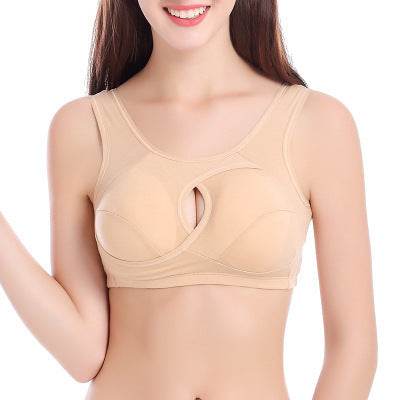Plus Size Women Bra Ladies Cotton Quake-Proof Underwear Sleep Tops No Buckles Non Wire Lingerie With Removable Padded - ProTrendyz