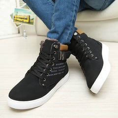 DEKABR Hot Men Shoes Fashion Warm Fur Winter Men Boots Autumn Leather Footwear For Man New High Top Canvas Casual Shoes Men - ProTrendyz