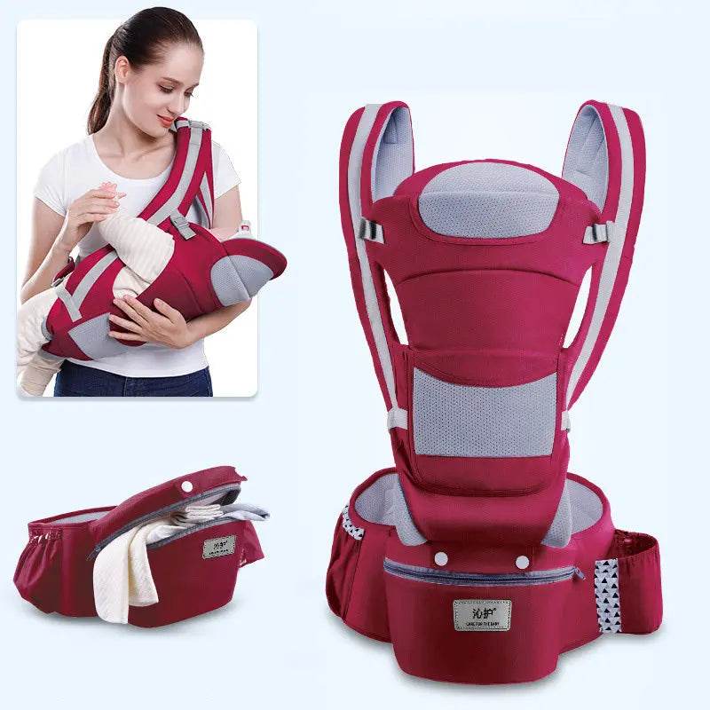 Ergonomic Baby Carrier Infant Baby Hipseat Carrier 3 In 1 Front Facing Ergonomic Kangaroo Baby Wrap Sling - ProTrendyz