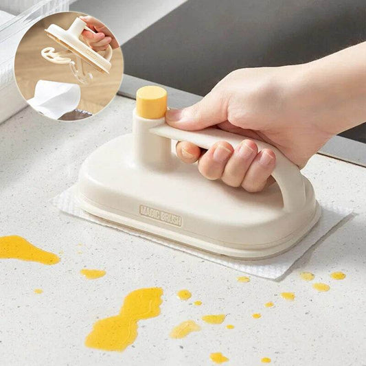 Kitchen Bathroom Toilet Cleaning Magic Brush Glass Wall Cleaning Bath Brush Handle Cleaning Rag Ceramic Window Slot Clean Brush Kitchen Gadgets - ProTrendyz