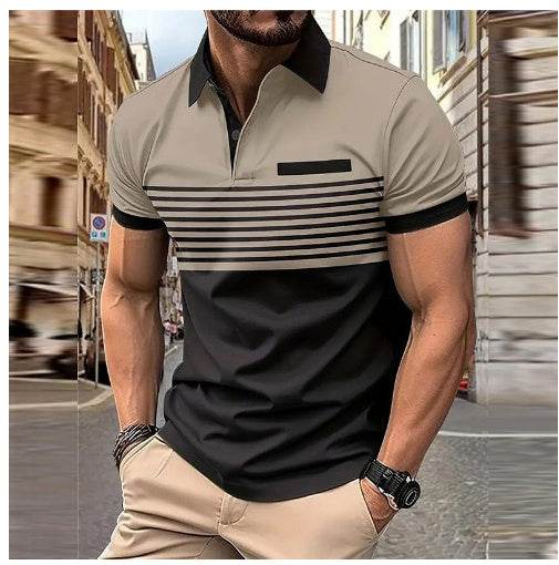 Casual Striped Shirt With Chest Pocket Men Clothing - ProTrendyz