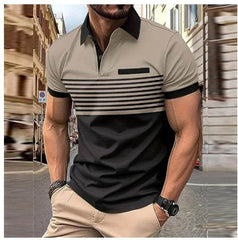 Casual Striped Shirt With Chest Pocket Men Clothing - ProTrendyz