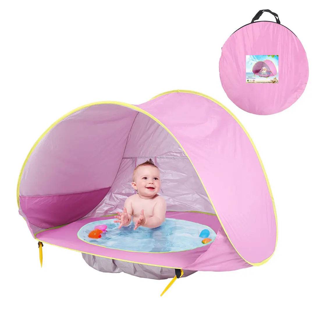 Baby Beach Tent Kids Outdoor Camping Easy Fold Up Fold Down Waterproof Up Sun Awning Tent UV-protecting - ProTrendyz