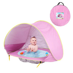 Baby Beach Tent Kids Outdoor Camping Easy Fold Up Fold Down Waterproof Up Sun Awning Tent UV-protecting - ProTrendyz